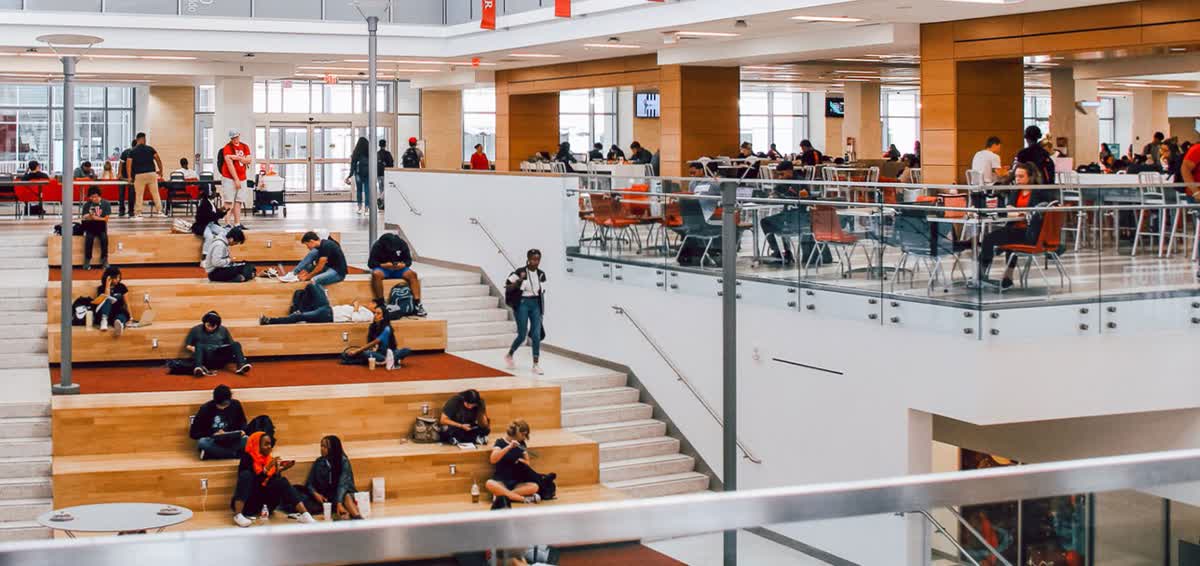 Students on campus